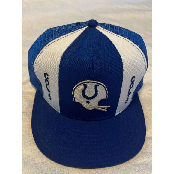 Indianapolis Colts Hat Cap AJD Lucky Stripe Snapback Vintage - Picture 1 of 5